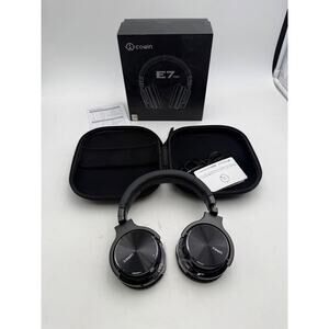 Cowin E7 Pro Wireless Bluetooth Headphones Active Noise Cancelling Black w/ Case